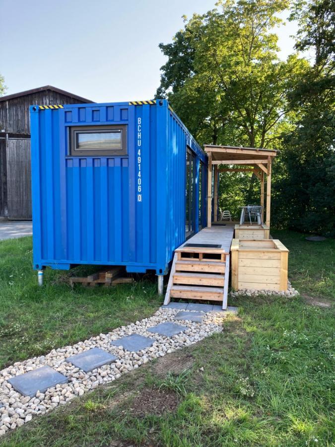 Tiny House Im Seecontainer Mit Parkplatz, Glasfaser, Netflix, Veranda Und Gehobener Ausstattung Кобург Экстерьер фото